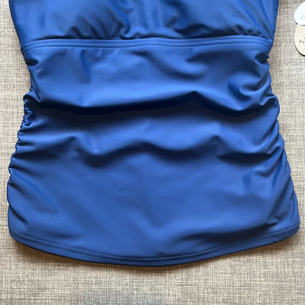 Prana Navy Blue Tankini Swim Top New with Tags Size Small
